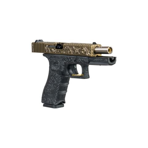WE Glock 17 Ivory Gravürlü Blowback Airsoft Tabanca (Greengas)