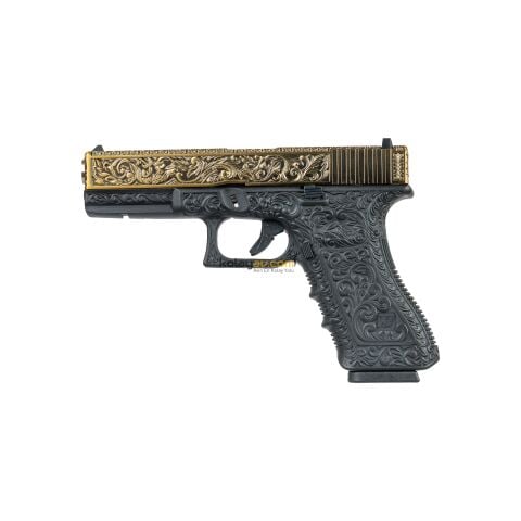 WE Glock 17 Ivory Gravürlü Blowback Airsoft Tabanca (Greengas)