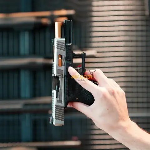 WE Glock 17 T1 Gümüş Blowback Airsoft Tabanca (Greengas)