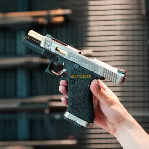 WE Glock 17 T1 Gümüş Blowback Airsoft Tabanca (Greengas)