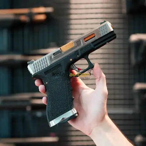 WE Glock 17 T1 Gümüş Blowback Airsoft Tabanca (Greengas)