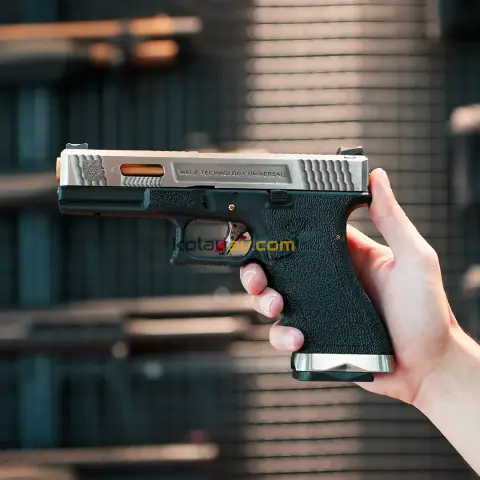 WE Glock 17 T1 Gümüş Blowback Airsoft Tabanca (Greengas)