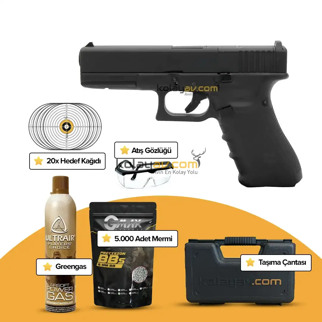 WE Glock 17 Gen4 MOS Blowback Airsoft Tabanca (Greengas)