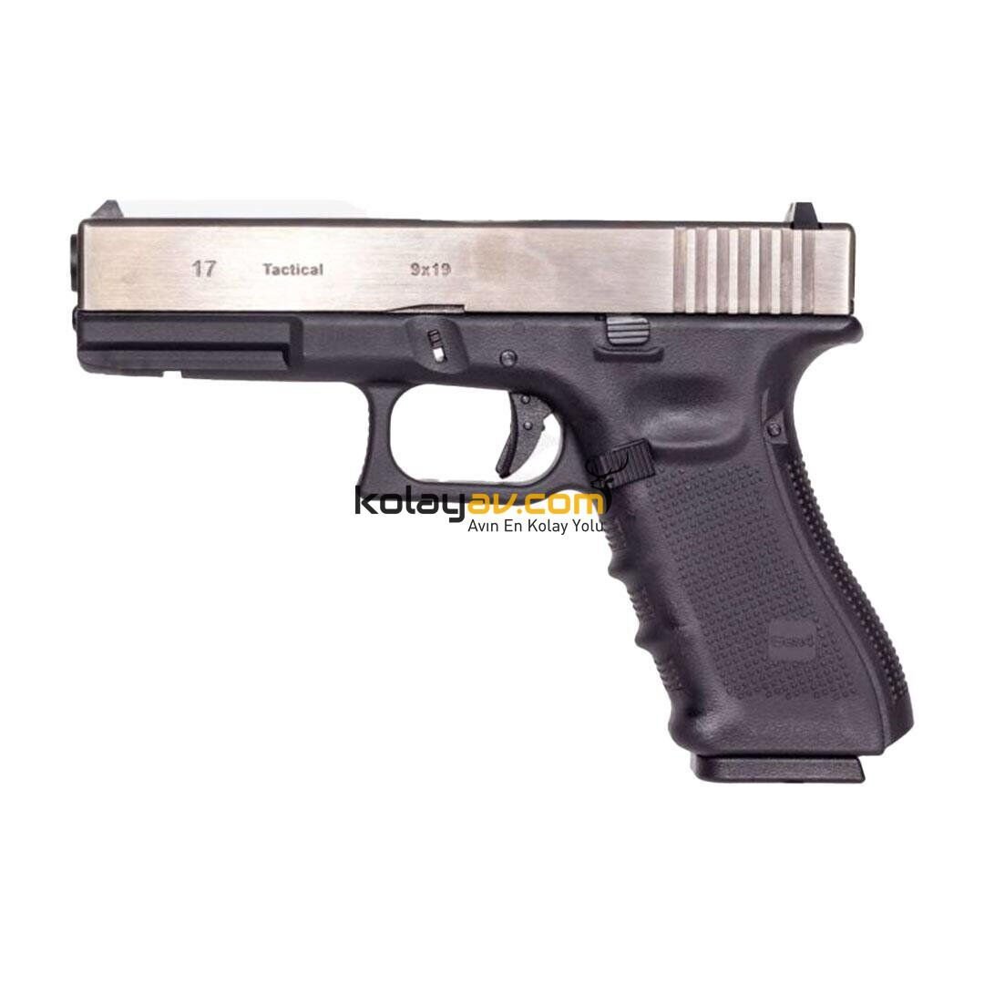 WE Glock 17 Gen4 Gümüş Blowback Airsoft Tabanca (Greengas)