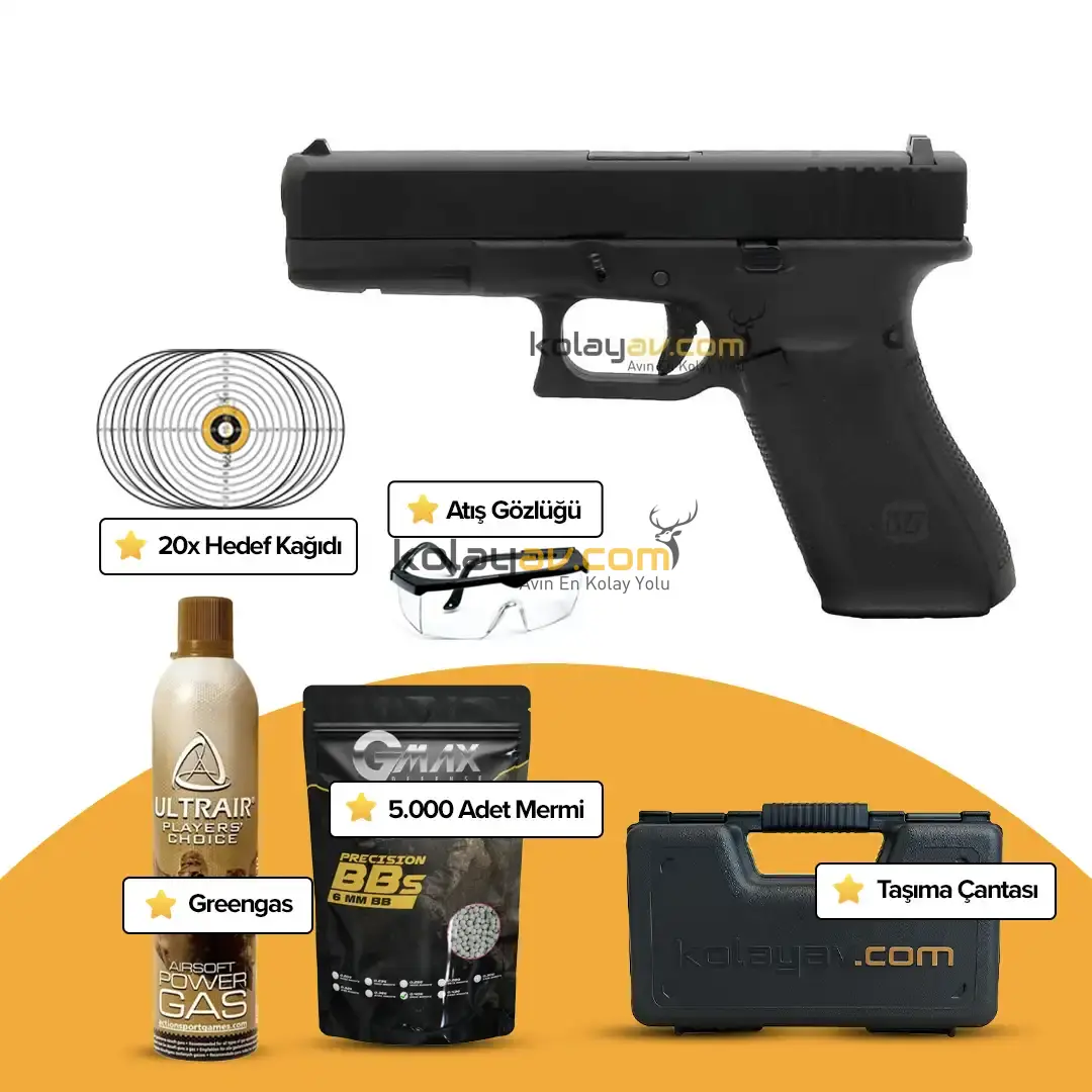 WE Glock 17 Gen5 Blowback Airsoft Tabanca (Greengas)