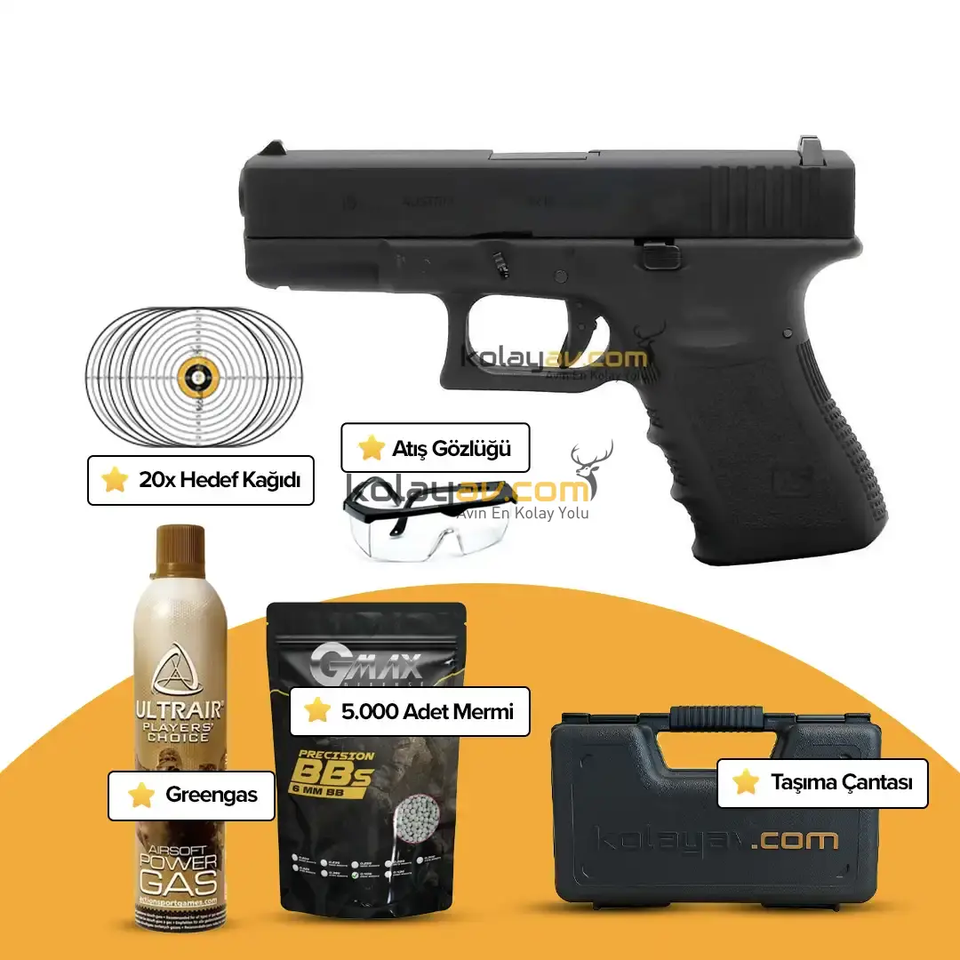 WE Glock 19 Gen3 Blowback Airsoft Tabanca (Greengas)