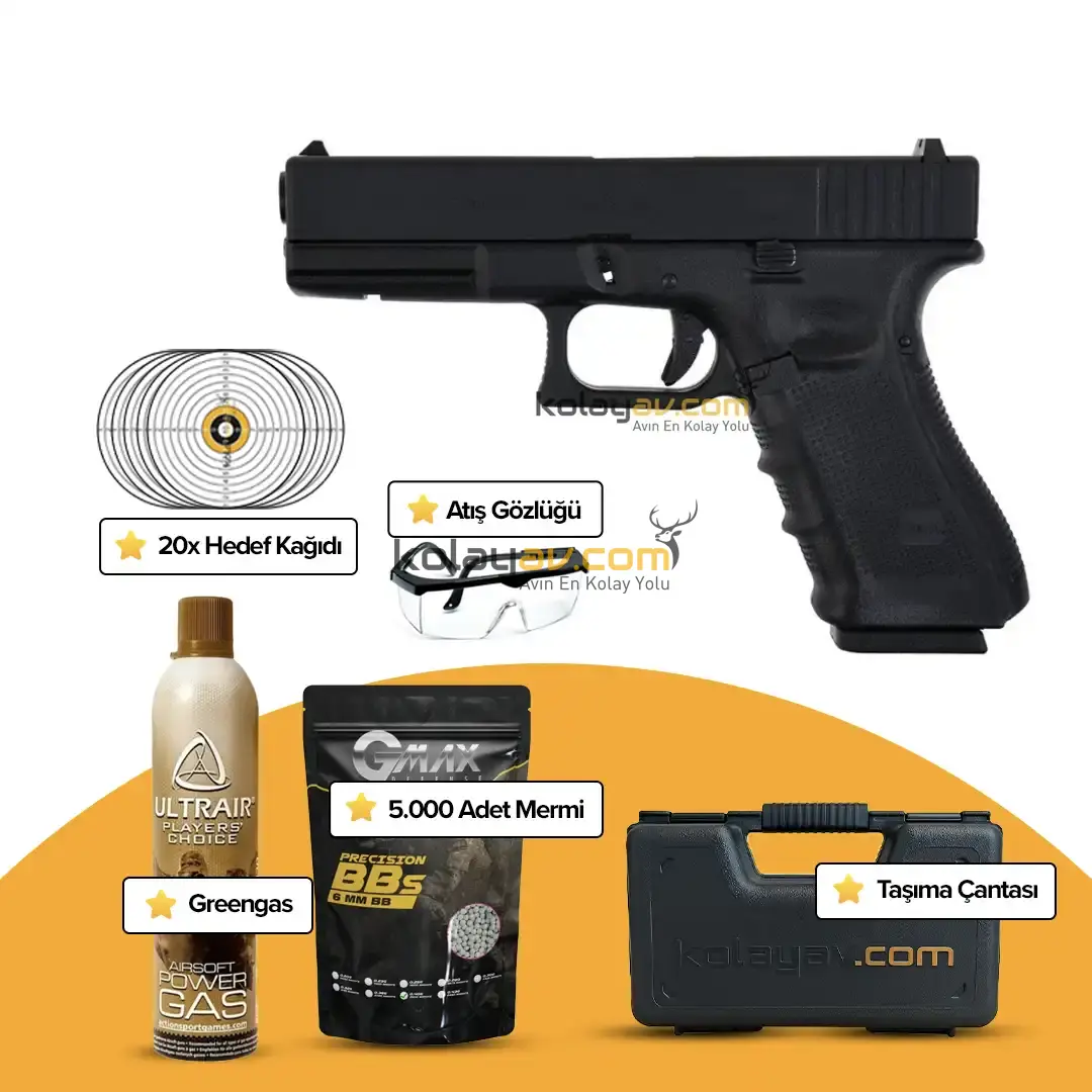 We Glock 17 Gen4 Blowback Airsoft Tabanca (Greengas)