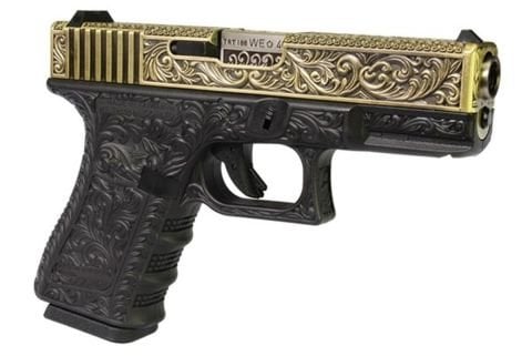 We Glock 19 Ivory Gravürlü Blowback Airsoft Tabanca