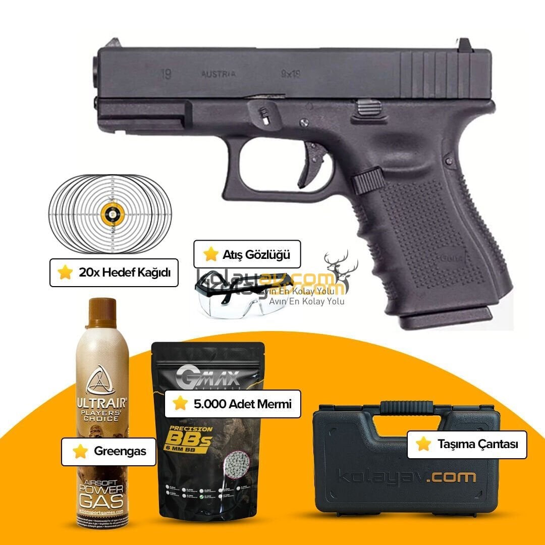 We Glock 19 Gen4 Blowback Airsoft Tabanca