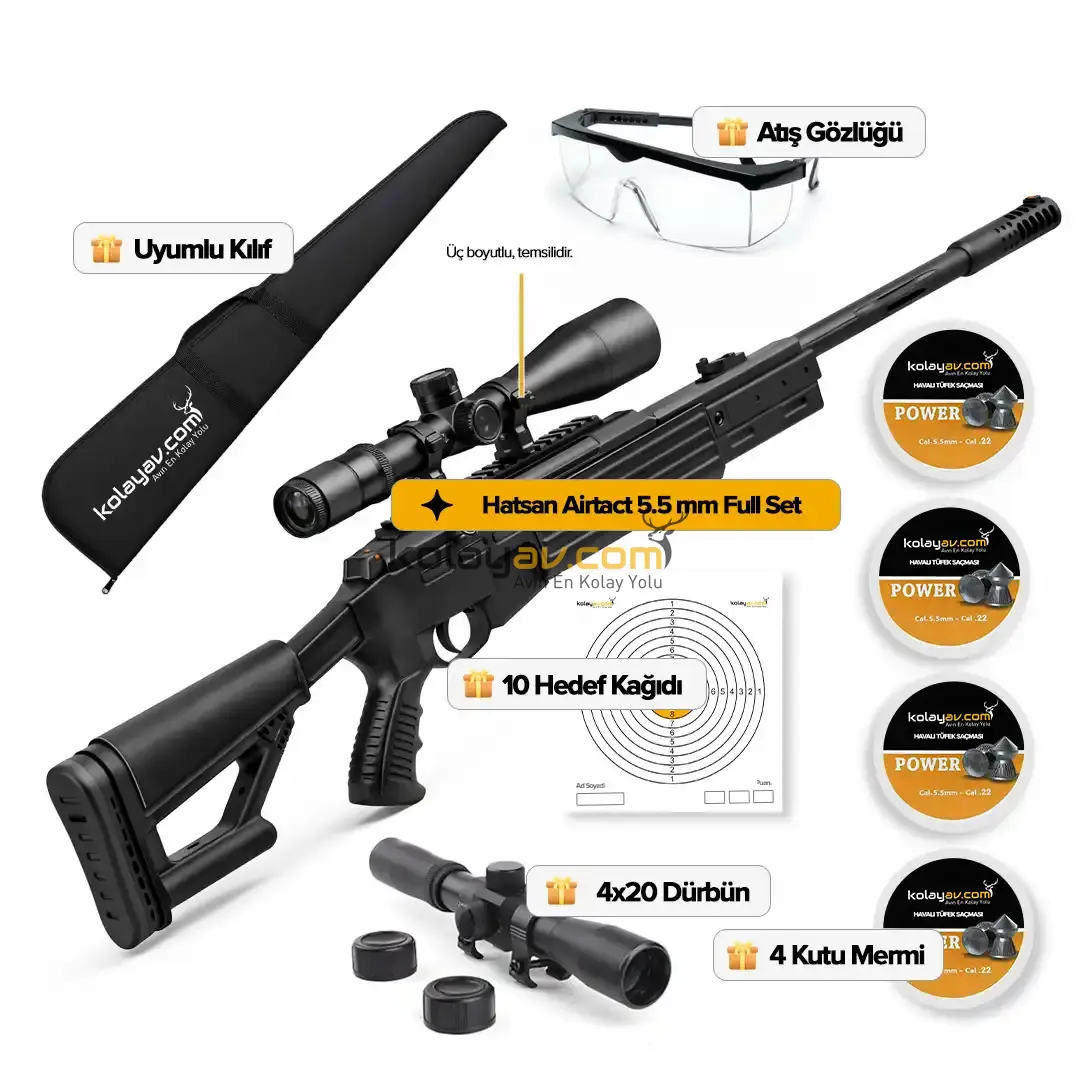 Hatsan Airtact Havalı Tüfek, 5.5mm (Full Set)