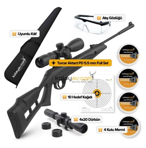 Hatsan Turcar Airtact PD Havalı Tüfek, 5.5mm (Full Set)