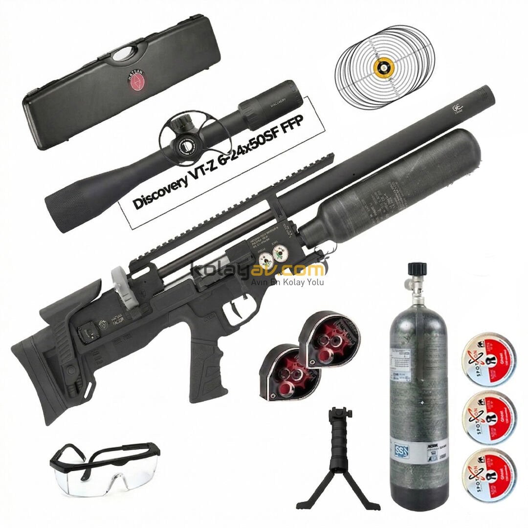 Hatsan Factor BP Scuba+Dürbün PCP Havalı Tüfek (Carbon Set)