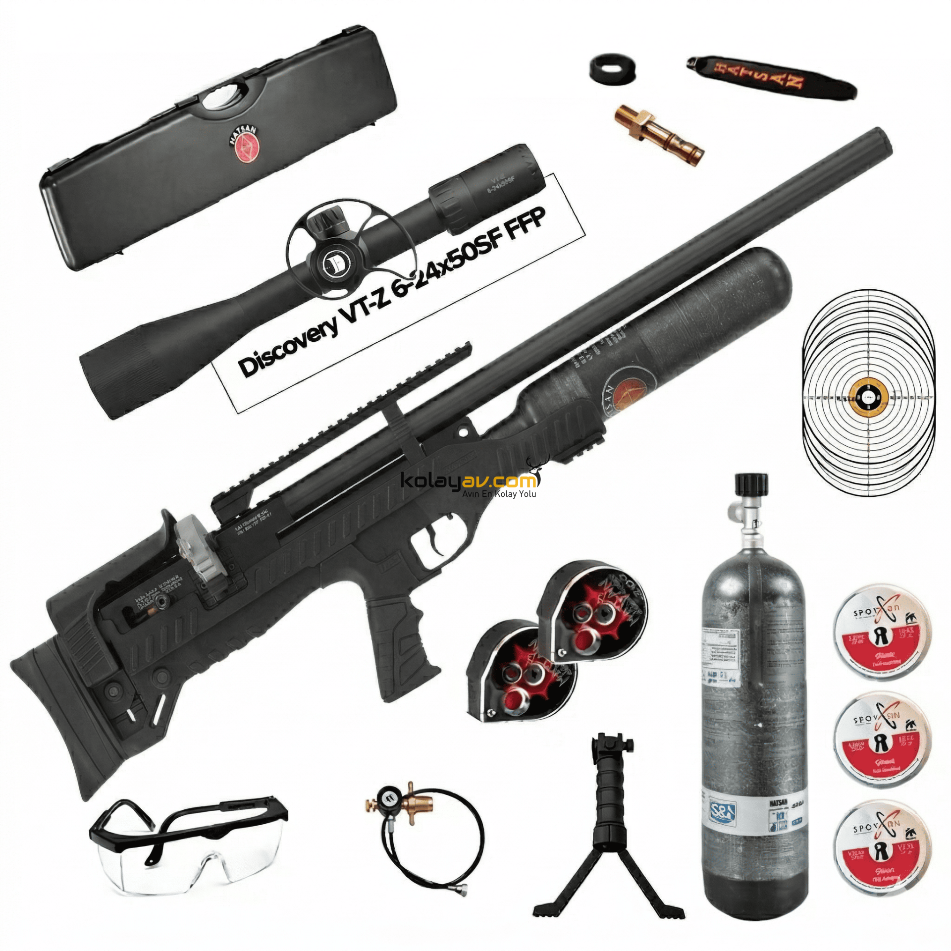 Hatsan Blitz BP Full AUTO Scuba+ Dürbün PCP Havalı Tüfek, 5.5mm (Carbon Set)