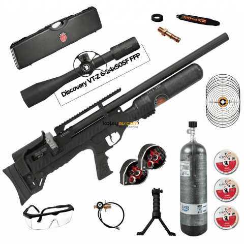 Hatsan Blitz BP Full AUTO Scuba+ Dürbün PCP Havalı Tüfek, 5.5mm (Carbon Set)
