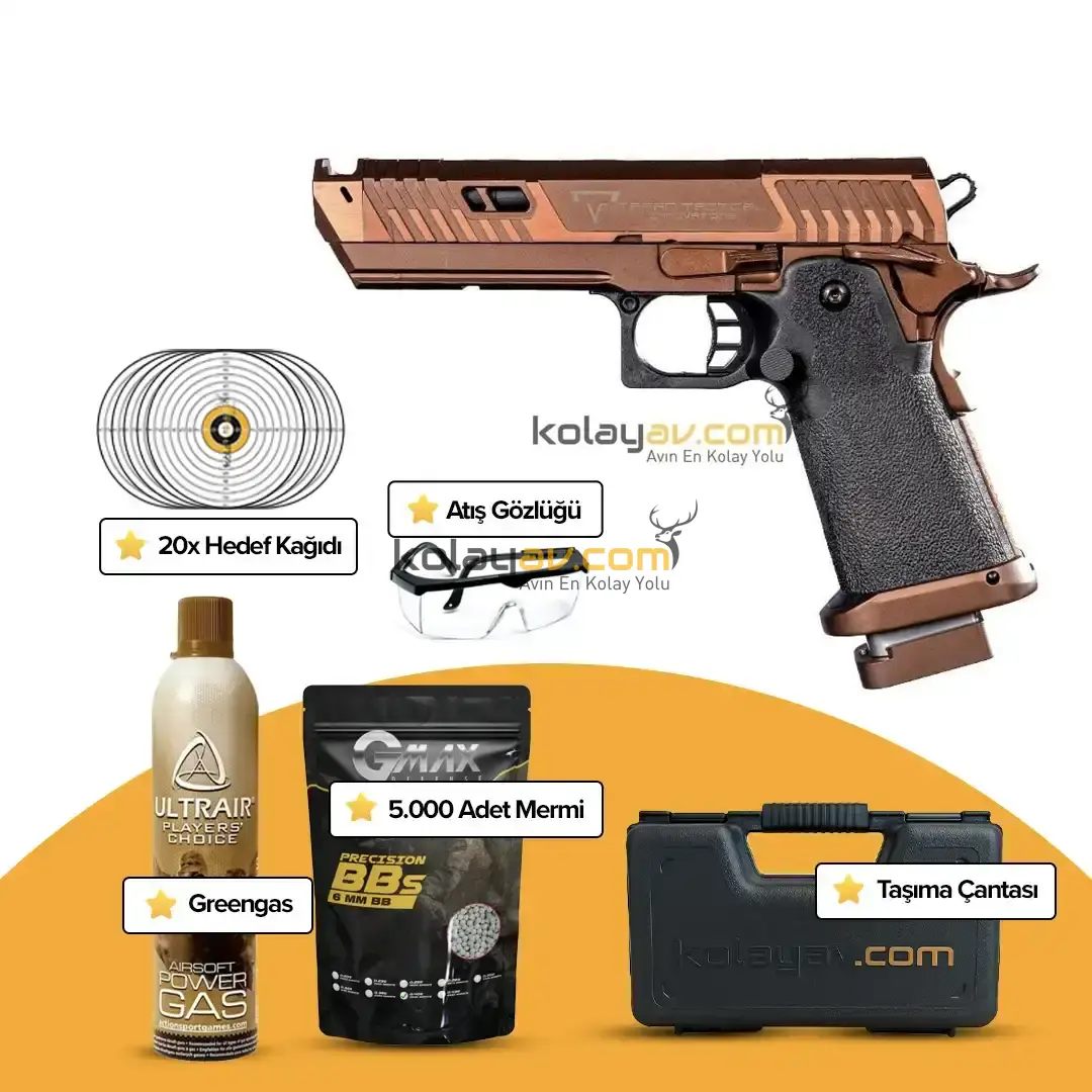 EMG 2011 TTI Sand Viper Blowback Airsoft Tabanca (Greengas)