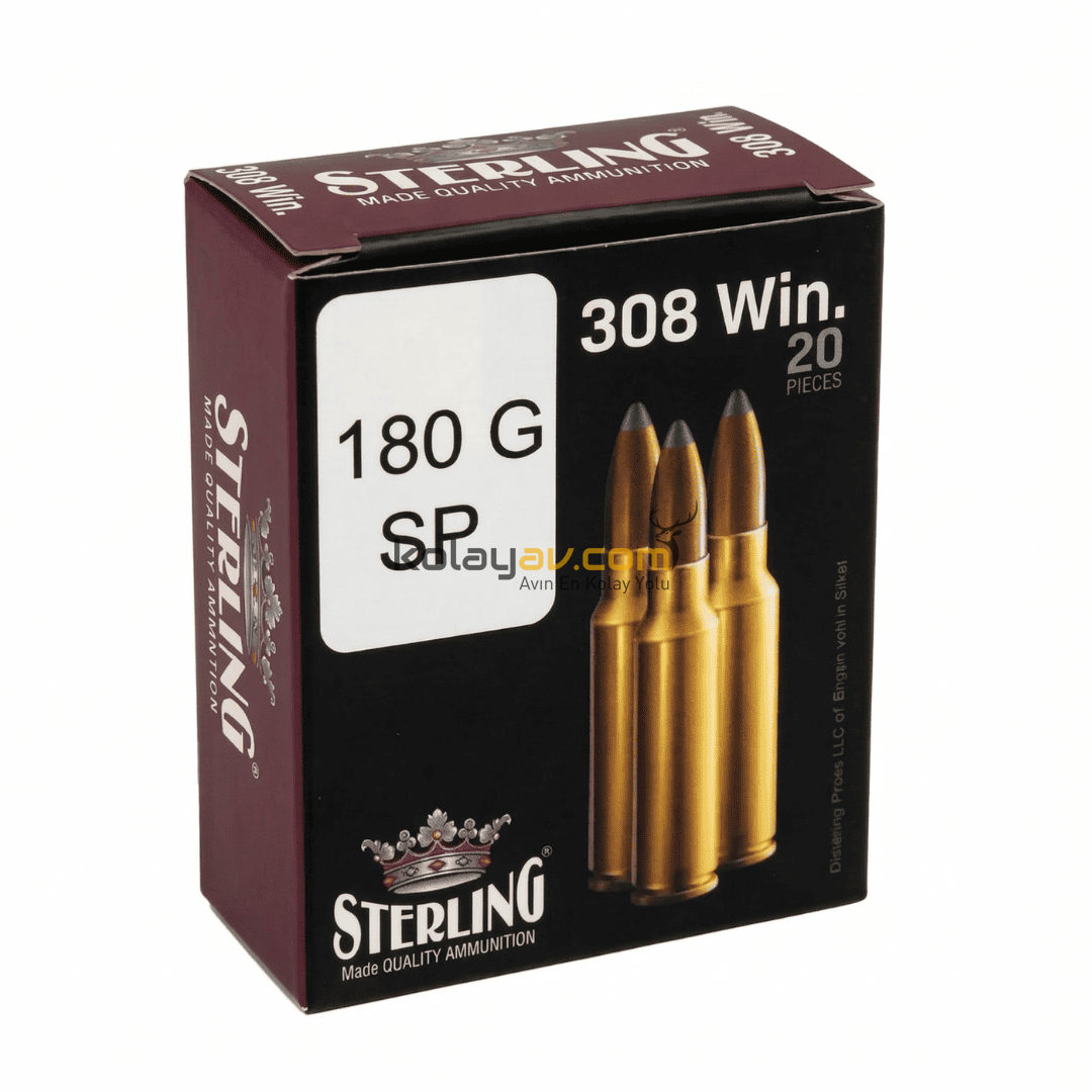 Sterling 308 Win SP 180 Gr Yivli Tüfek Mermisi (Soft Point)