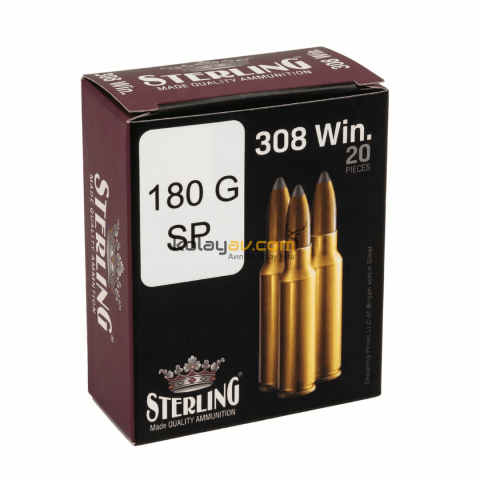 Sterling 308 Win SP 180 Gr Yivli Tüfek Mermisi (Soft Point)