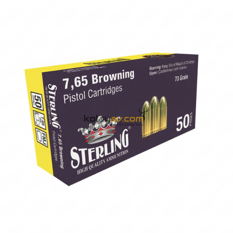 Sterling 7.65x17mm 73 Gr Tabanca Mermisi (FMJ-73 GRN)