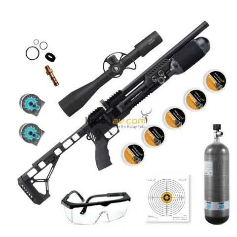 Huğlu Effecto Spark CR 350 Compact PCP Havalı Tüfek 5.5mm (Carbon Set)