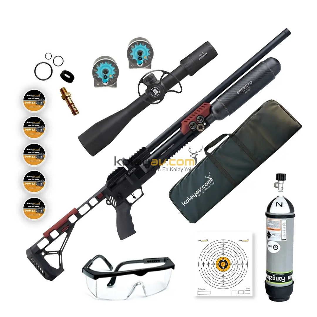 Huğlu Effecto Spark CR 500 PCP Havalı Tüfek 5.5mm (Carbon Set)