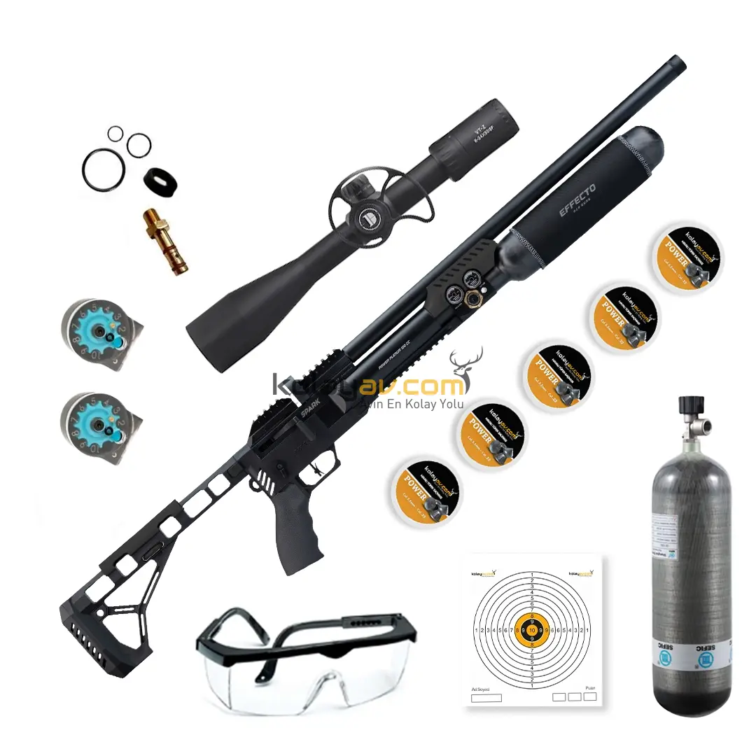 Huğlu Effecto Spark AL 500 PCP Havalı Tüfek 5.5mm (Carbon Set)