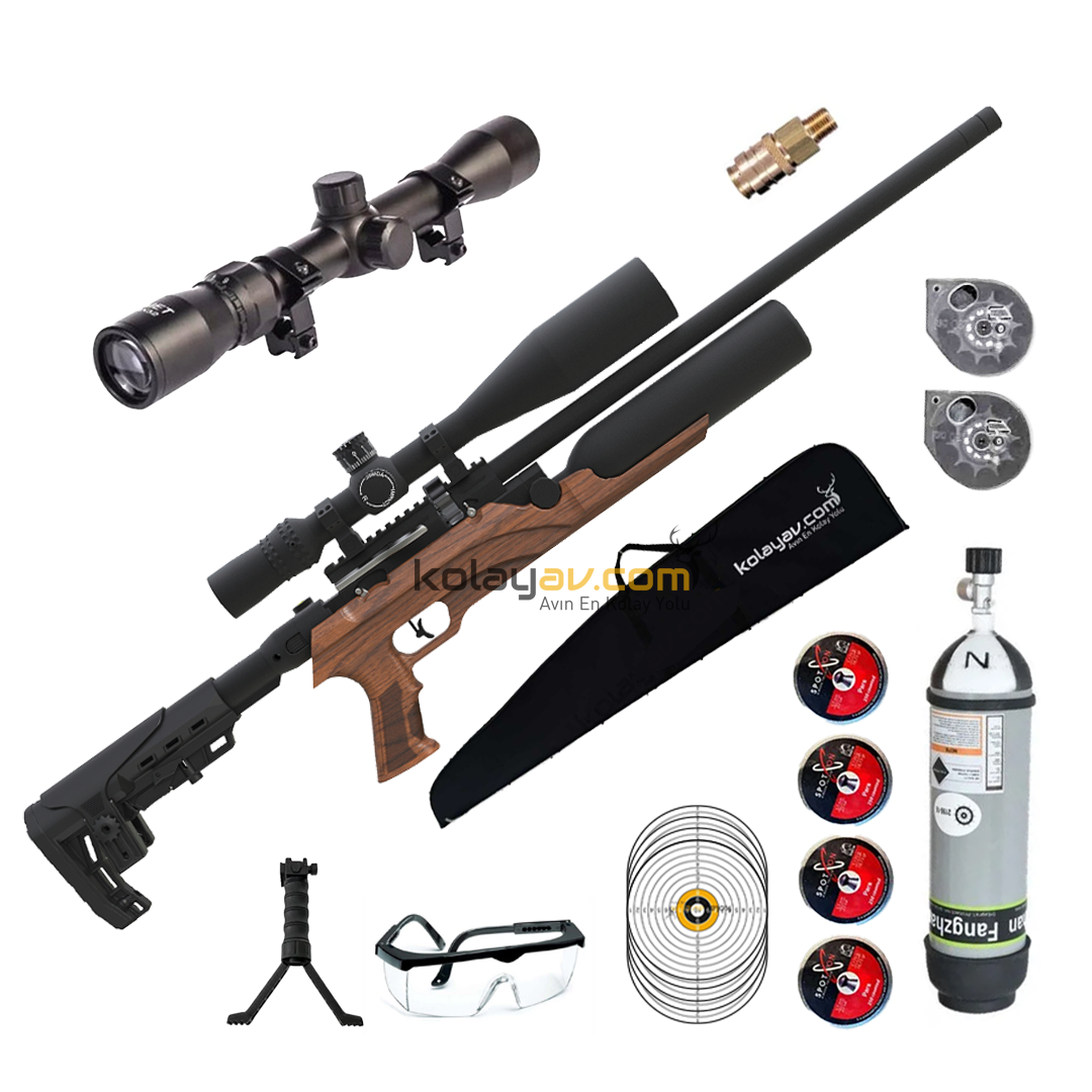 Niksan Ozark-TW PCP Havalı Tüfek 5.5mm Dürbün + Scuba (Full Set)