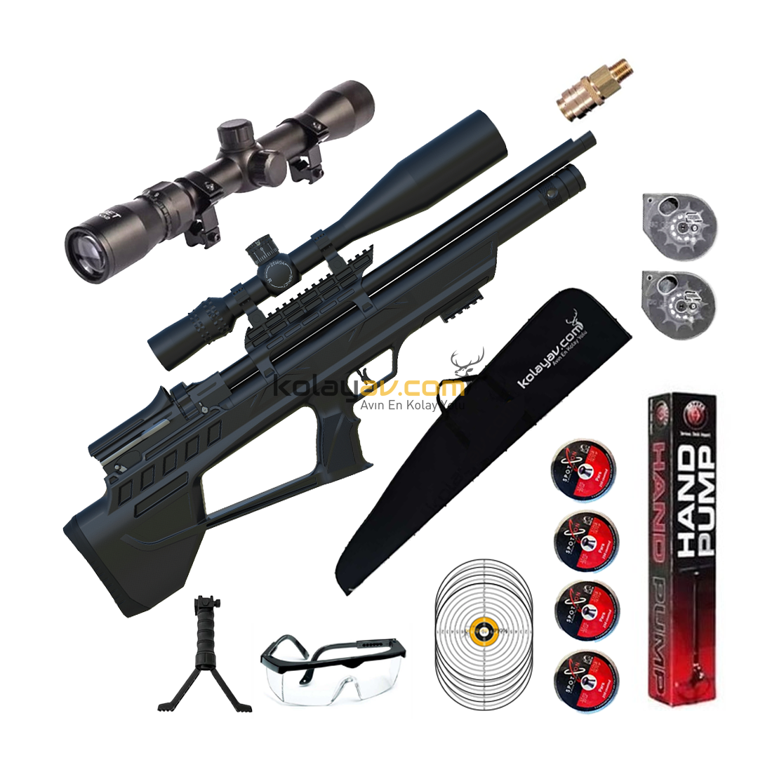 Niksan Elf-S PCP Havalı Tüfek 5.5 mm Dürbün + Pompa (Full Set)