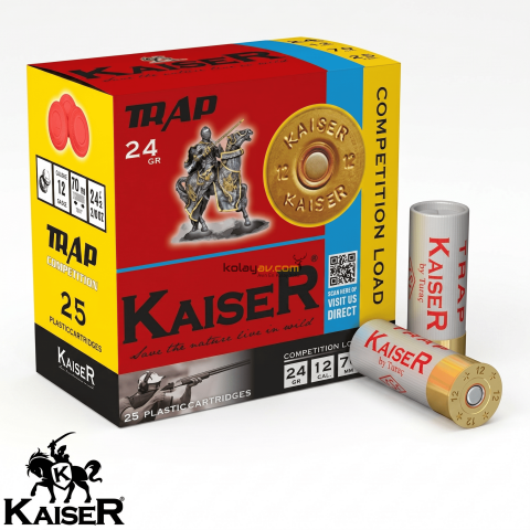 Kaiser 24 Gr No: 7,5 Trap 12 Kalibre Atış Fişeği