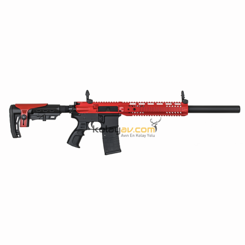 Aksa Crossfire T-14 Siyah Kırmızı 36 Kalibre Şarjörlü Otomatik Av Tüfeği