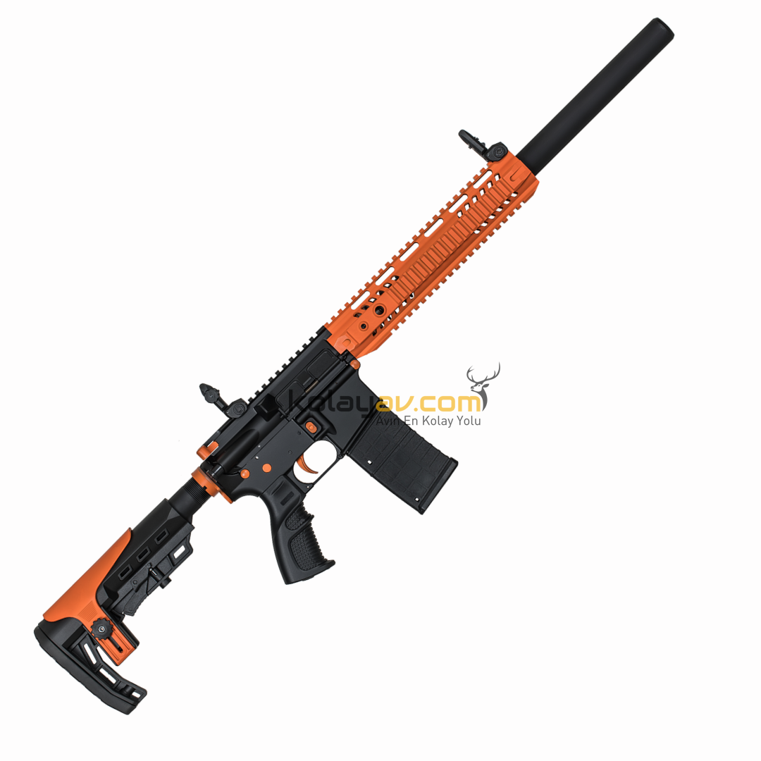 Aksa Crossfire T-14 Turuncu Siyah 36 Kalibre Şarjörlü Otomatik Av Tüfeği