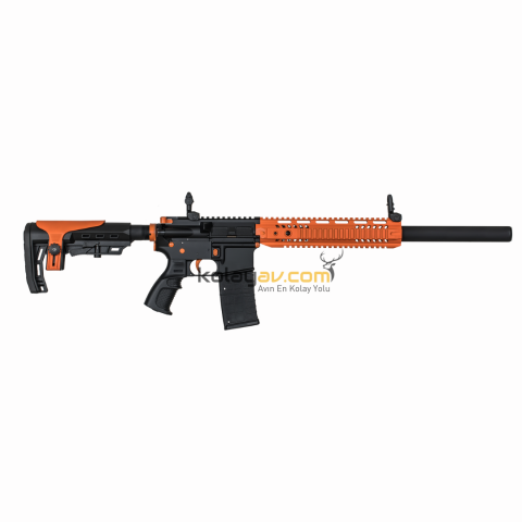Aksa Crossfire T-14 Turuncu Siyah 36 Kalibre Şarjörlü Otomatik Av Tüfeği