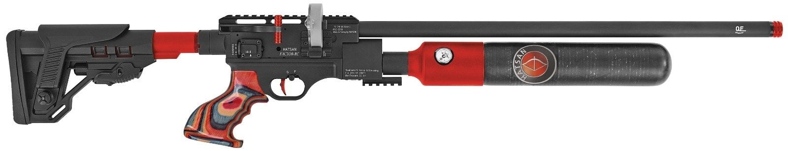 Hatsan Factor RC Red PCP Havalı Tüfek, 6.35 mm (Dürbünlü)