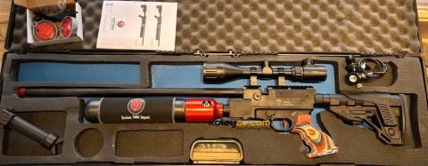 Hatsan Factor RC Red PCP Havalı Tüfek, 6.35 mm (Dürbünlü)