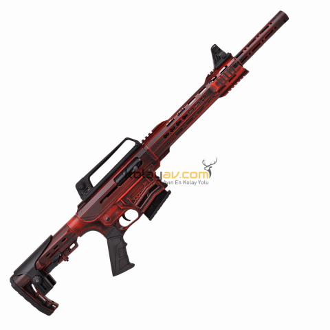 Aksa Arms CF-12 Kırmızı Eskitme 12 Kalibre Şarjörlü Otomatik Av Tüfeği