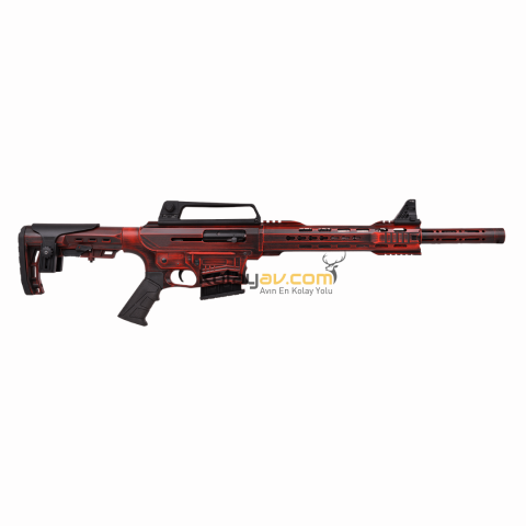 Aksa Arms CF-12 Kırmızı Eskitme 12 Kalibre Şarjörlü Otomatik Av Tüfeği