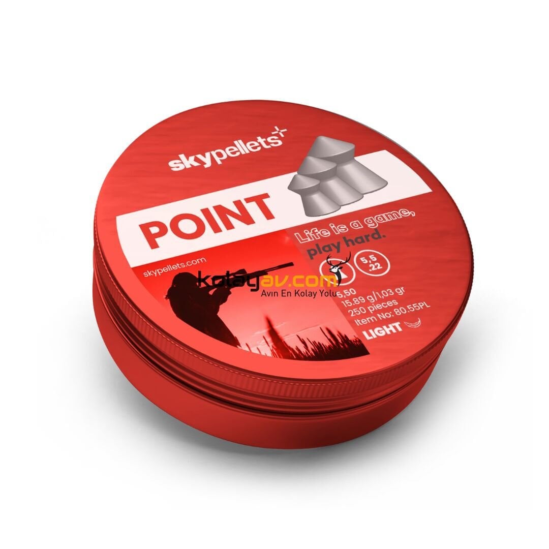 Skypellets Point Light 5.5 mm 15.89 Gr Havalı Tüfek Saçma Pellet (250 Adet)