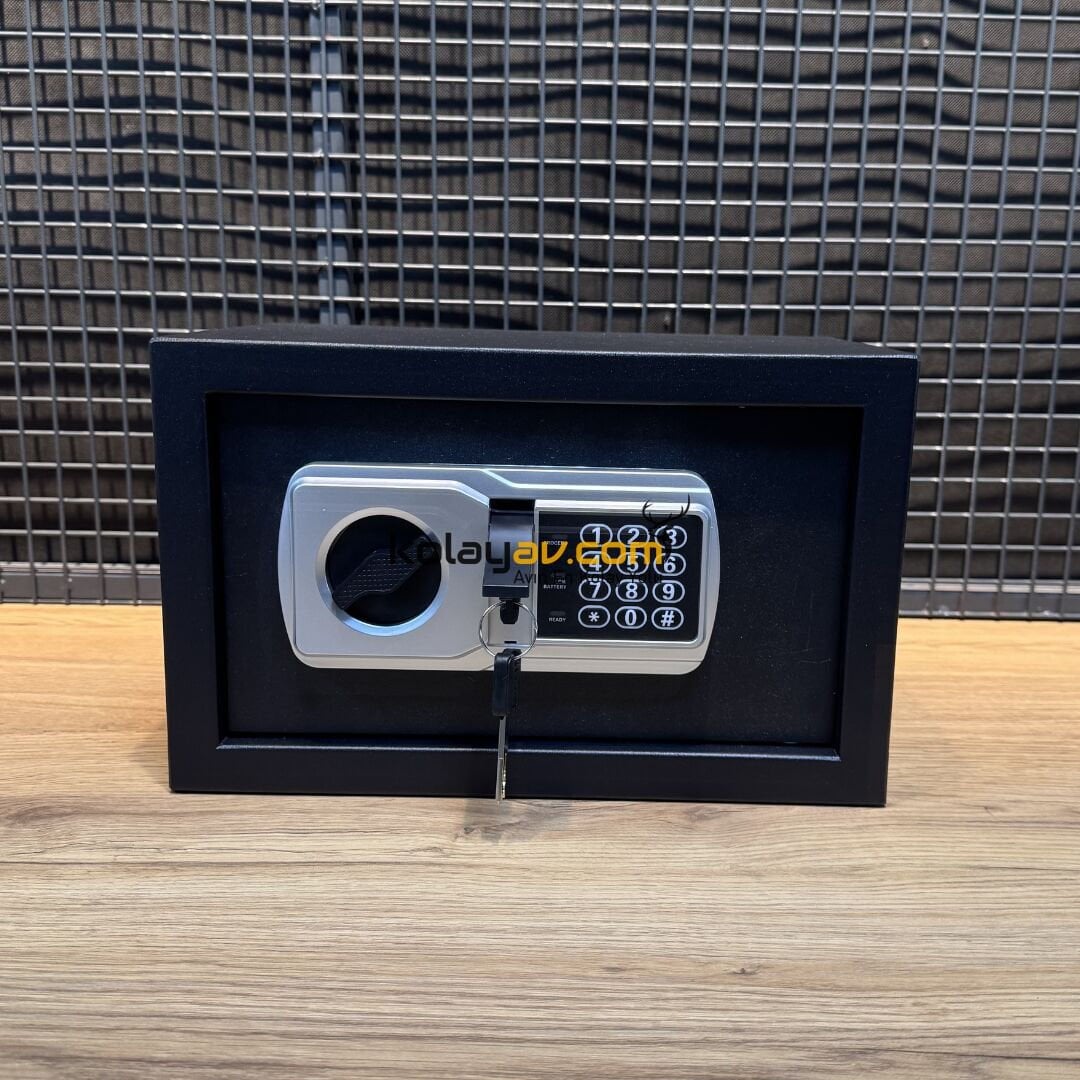 LED Göstergeli Dijital Elektronik Şifreli Metal Kasa (Orta Boy)