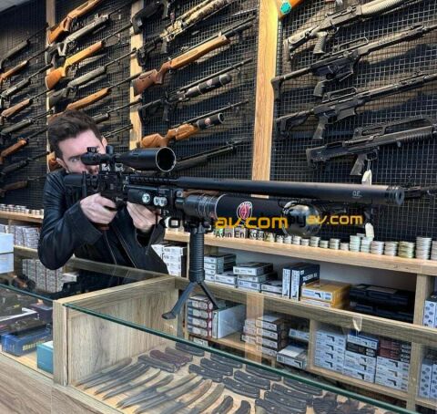 Hatsan Factor Sniper Long FFP Dürbün + Scuba PCP Havalı Tüfek, 6.35mm (Carbon Full Set)