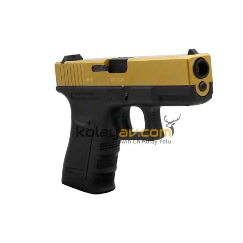 We Glock 19 Gen3 Titanium Gold Blowback Airsoft Tabanca Greengas