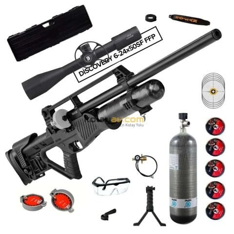 Hatsan Blitz Full AUTO 5.5mm FFP Dürbün + Scuba PCP Havalı Tüfek (Carbon Full Set)