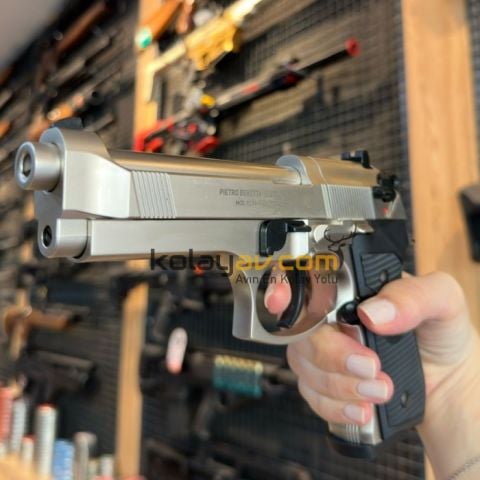 UMAREX Beretta M92 FS Nikel Havalı Tabanca (Pellet)