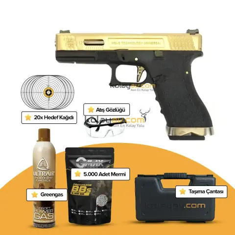 WE Glock 17 TG Çift Renk Blowback Airsoft Tabanca (Greengas)