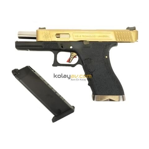 WE Glock 17 TG Çift Renk Blowback Airsoft Tabanca (Greengas)