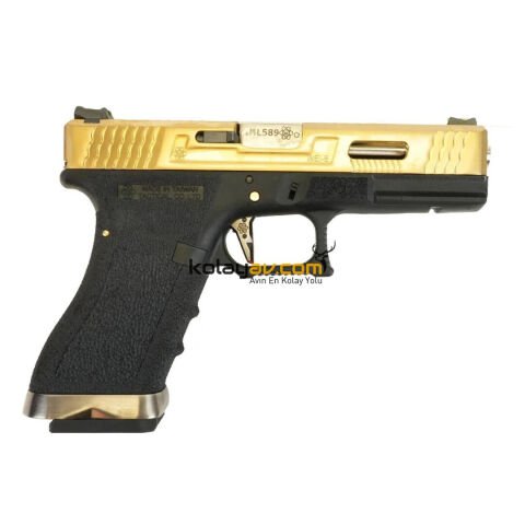 WE Glock 17 TG Çift Renk Blowback Airsoft Tabanca (Greengas)