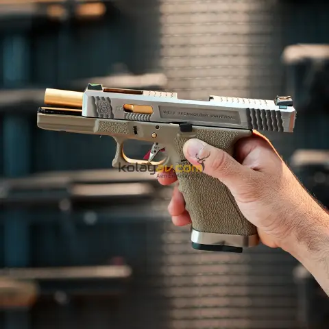 WE Glock 17 T4 Çift Renk Blowback Airsoft Tabanca (Greengas)