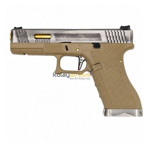 WE Glock 17 T4 Çift Renk Blowback Airsoft Tabanca (Greengas)