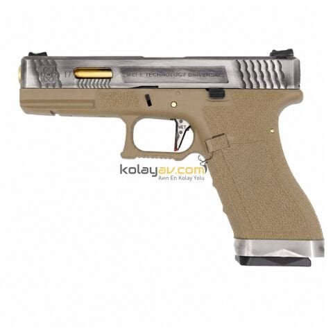 WE Glock 17 T4 Çift Renk Blowback Airsoft Tabanca (Greengas)