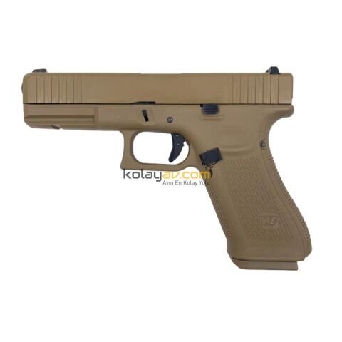 WE Glock 17 F Serisi Gen5 Tan Blowback Airsoft Tabanca (Greengas)