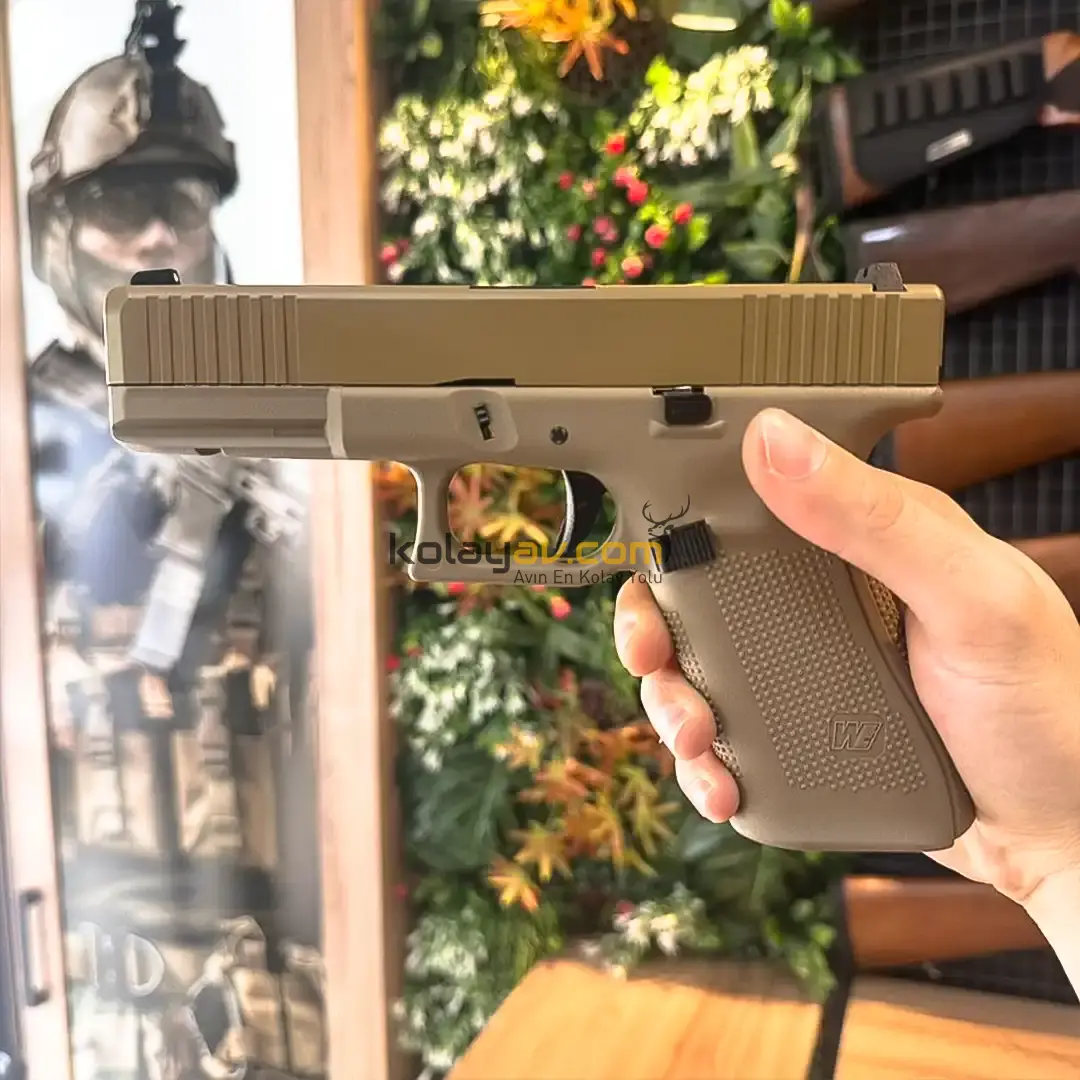WE Glock 17 F Serisi Gen5 Tan Blowback Airsoft Tabanca (Greengas)