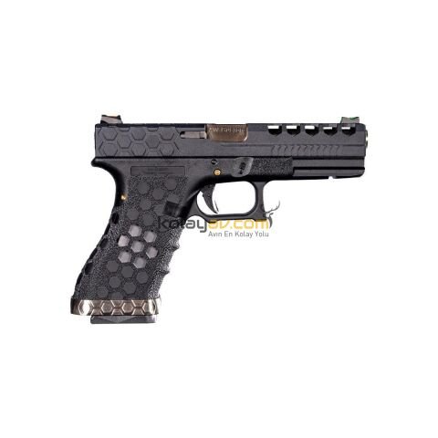 AW Custom Glock 17 HEX-CUT Blowback Airsoft Tabanca (Greengas)